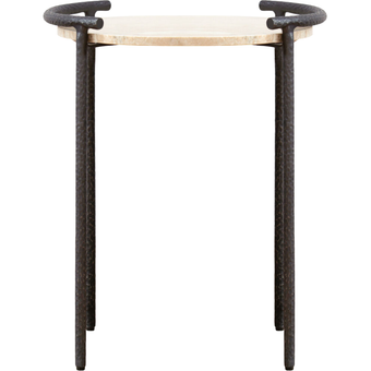 Ojai Marble & Iron End Table