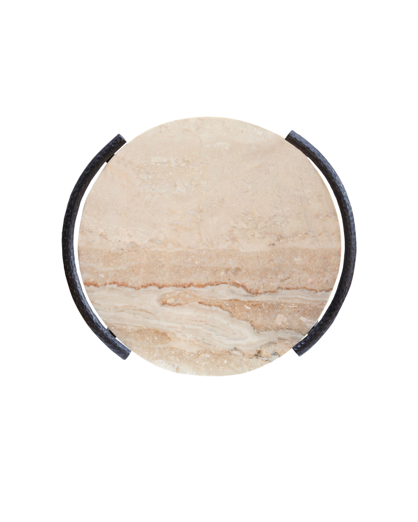 Ojai Marble & Iron End Table