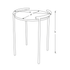 Ojai Marble & Iron End Table
