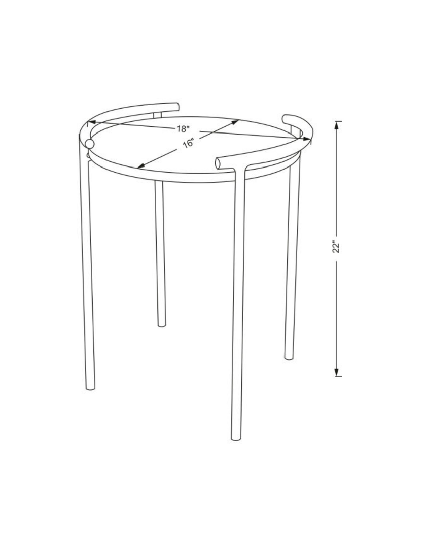 Ojai Marble & Iron End Table