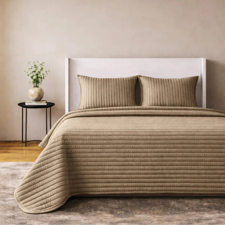Channel Velvet Coverlet Set