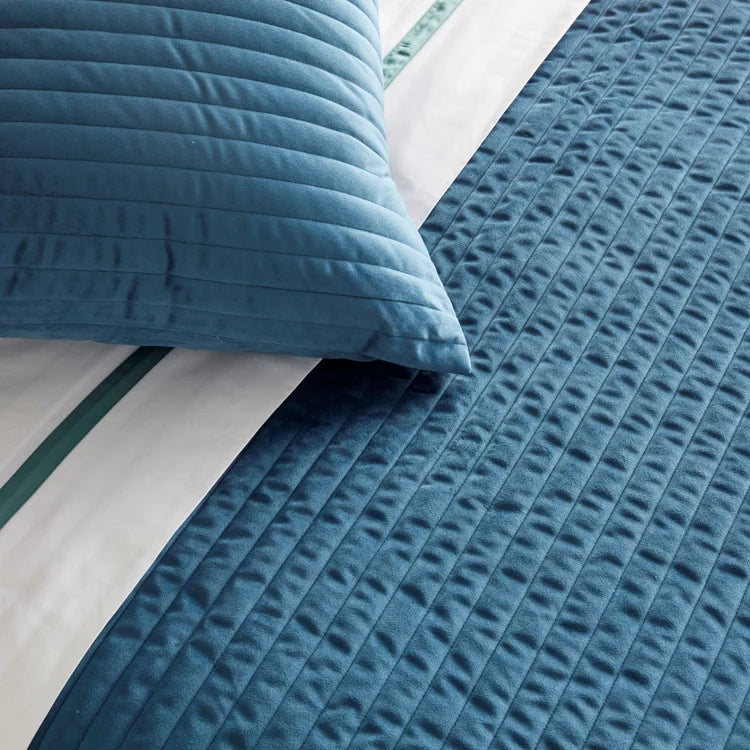 Channel Velvet Coverlet Set