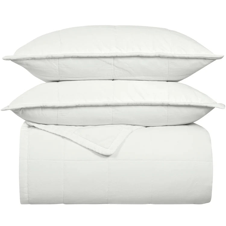 Cotton Canvas Coverlet Set