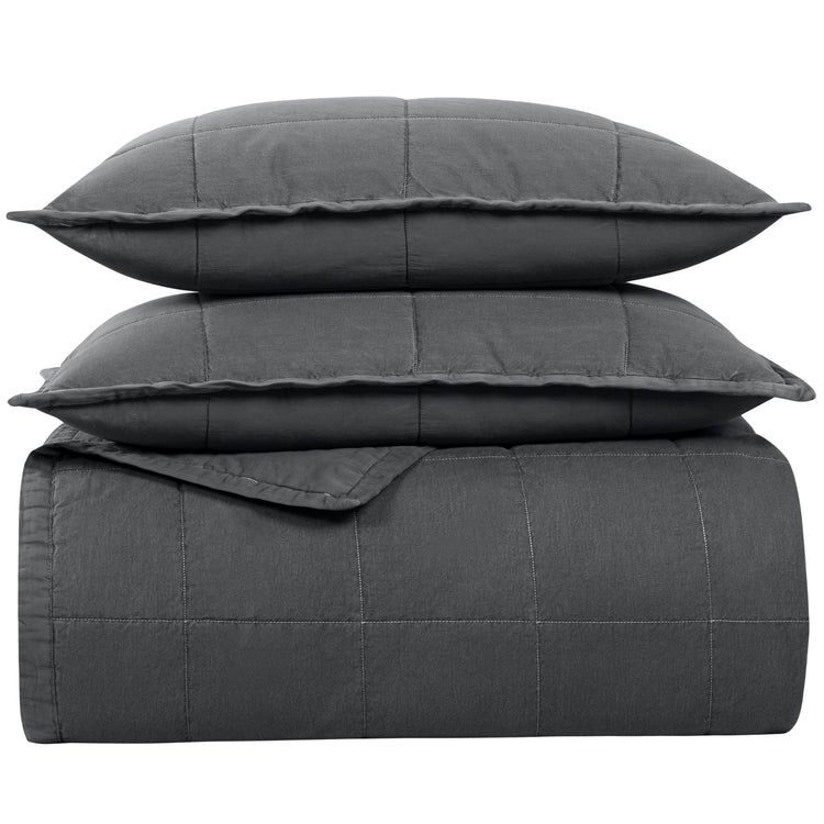 Cotton Canvas Coverlet Set