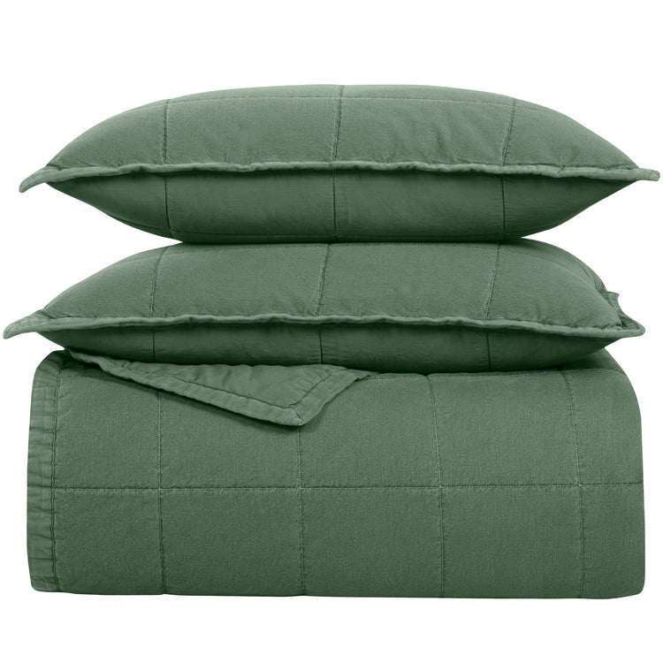 Cotton Canvas Coverlet Set