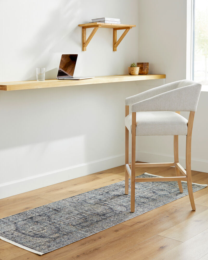 Margaret Machine Woven Rug Blue