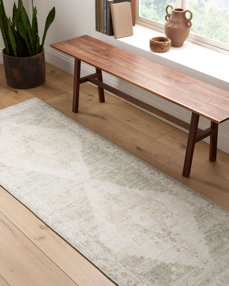 Luca Machine Woven Rug Ivory Olive