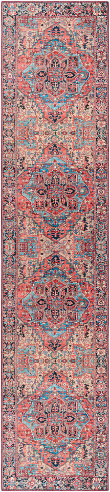 Iris Machine Woven Rug Red