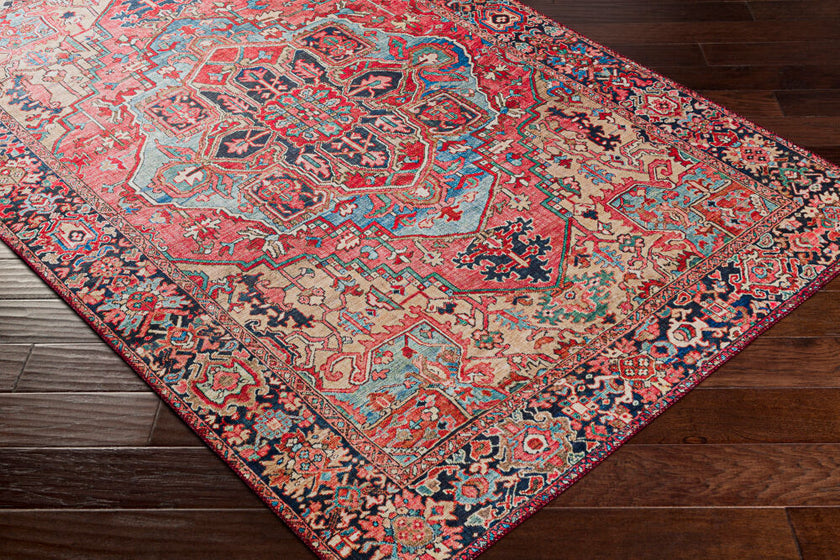 Iris Machine Woven Rug Red