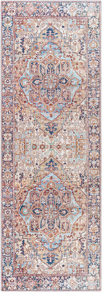 Iris Machine Woven Rug Brown/Denim