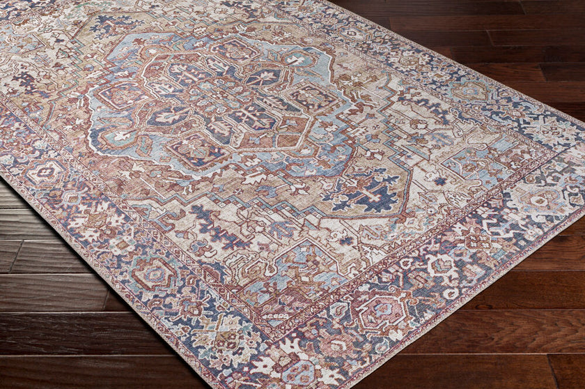 Iris Machine Woven Rug Brown/Denim