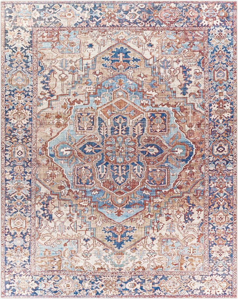 Iris Machine Woven Rug Brown/Denim