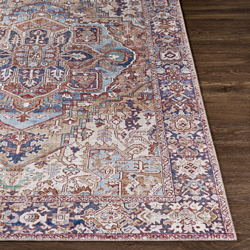 Iris Machine Woven Rug Brown/Denim