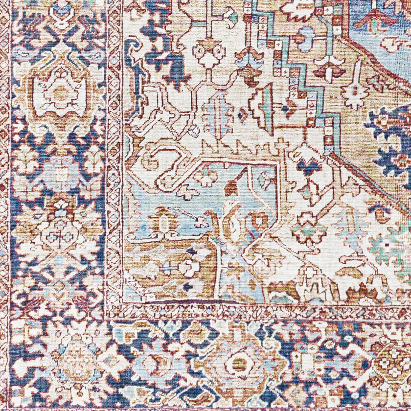 Iris Machine Woven Rug Brown/Denim