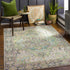 Iris Machine Woven Rug Green