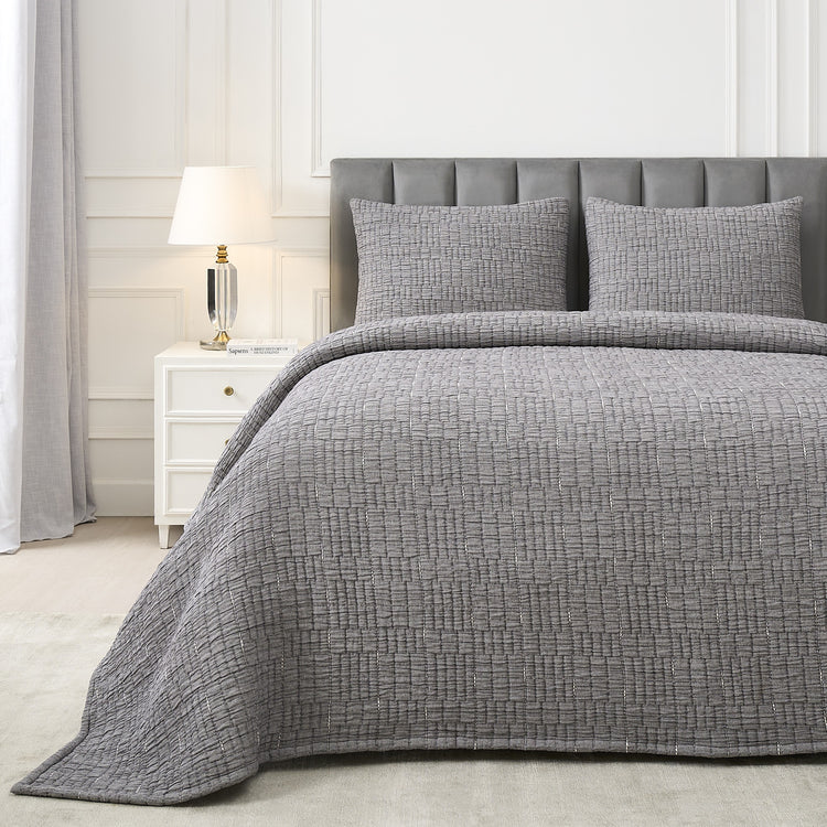 Pickstitch Coverlet Set