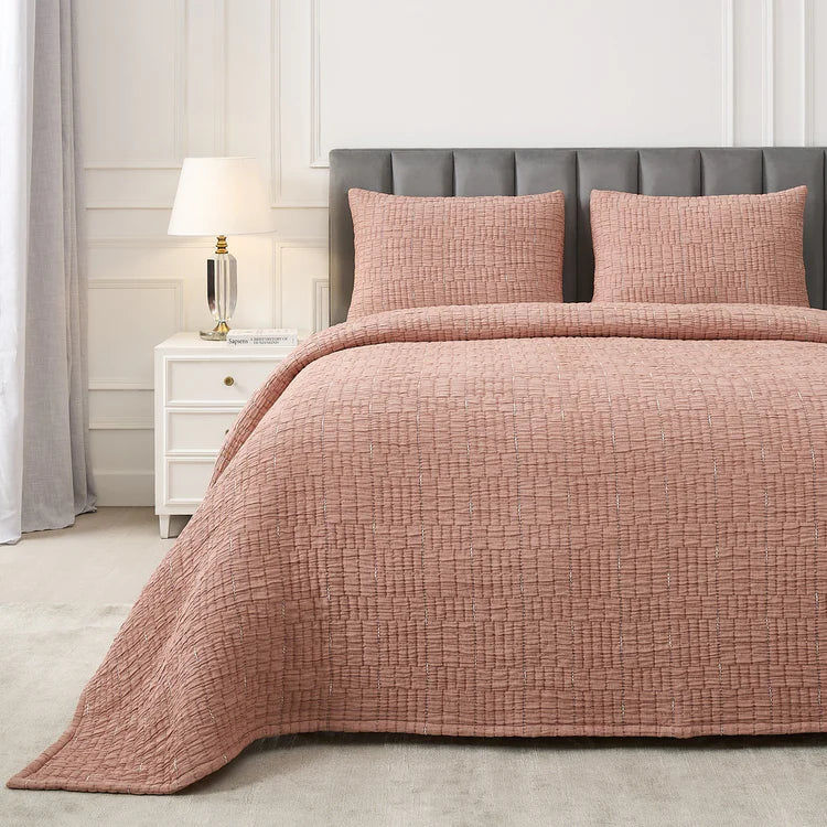 Pickstitch Coverlet Set