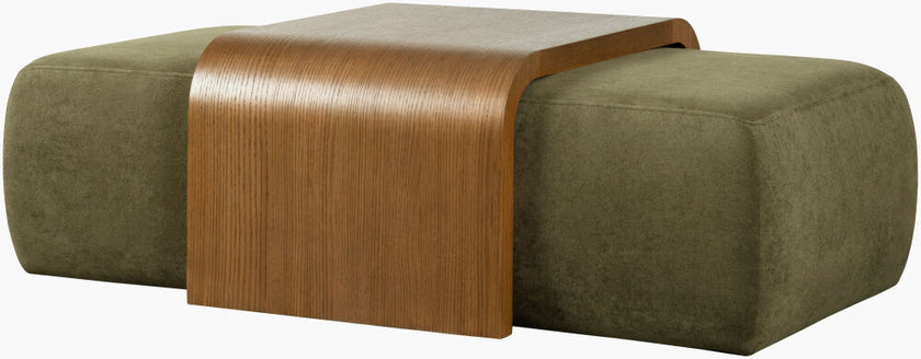 Argon Ottoman in Dark Green