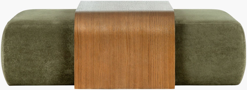 Argon Ottoman in Dark Green