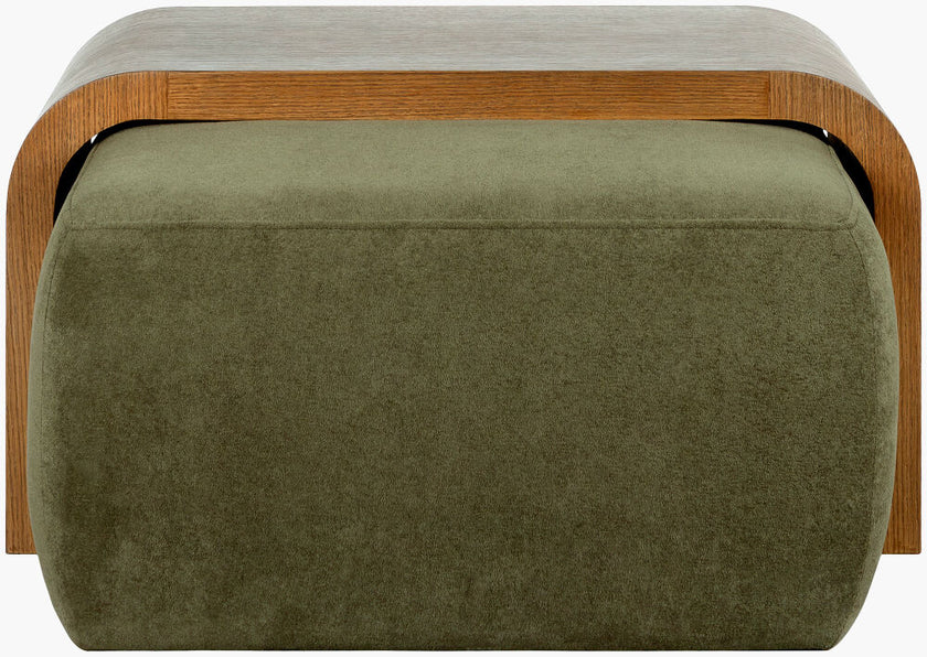 Argon Ottoman in Dark Green