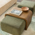 Argon Ottoman in Dark Green