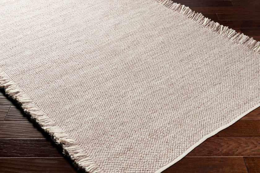 Azalea Handmade Fringe Rug Cream