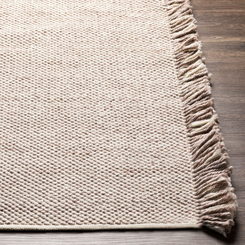 Azalea Handmade Fringe Rug Cream