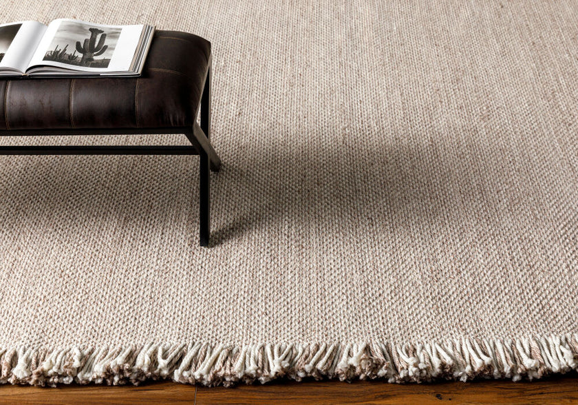Azalea Handmade Fringe Rug Cream
