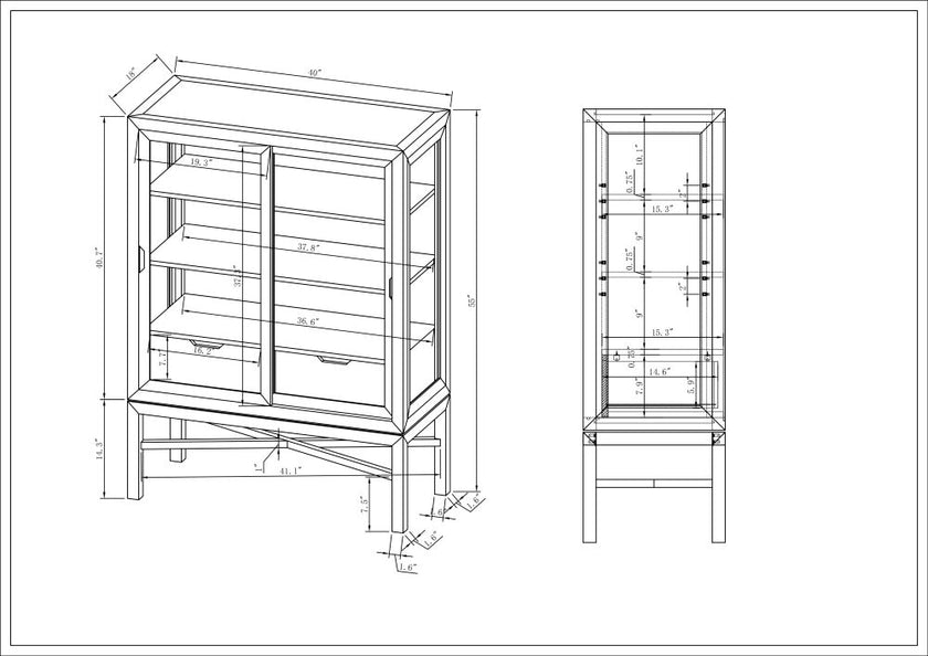 Marin Bookcase Short