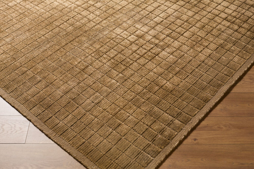 Carre Handmade Rug Brown