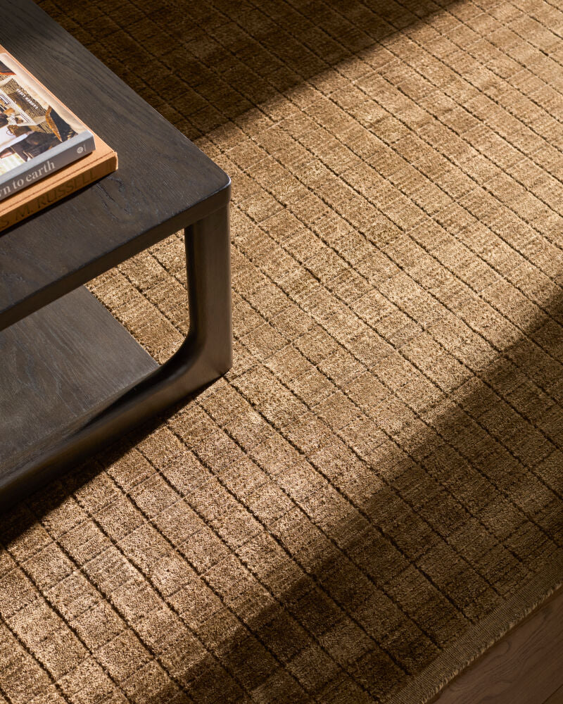 Carre Handmade Rug Brown