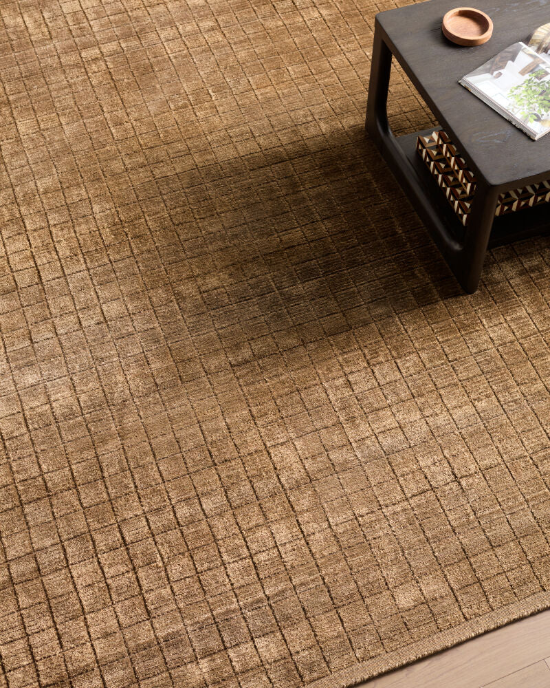 Carre Handmade Rug Brown