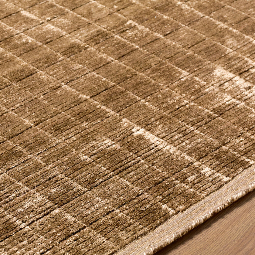 Carre Handmade Rug Brown