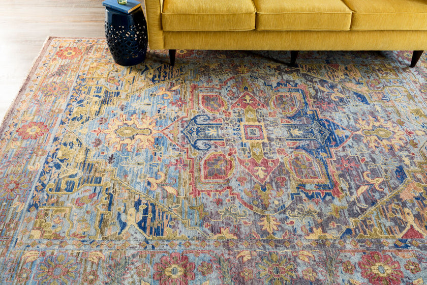 Cappadocia Handmade Rug Blue Sage Mauve
