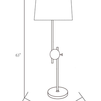 Jace Accent Floor Lamp in Brass