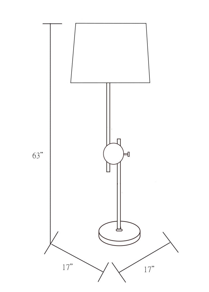 Jace Accent Floor Lamp in Brass