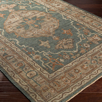 Reign Handmade Rug Dark Green