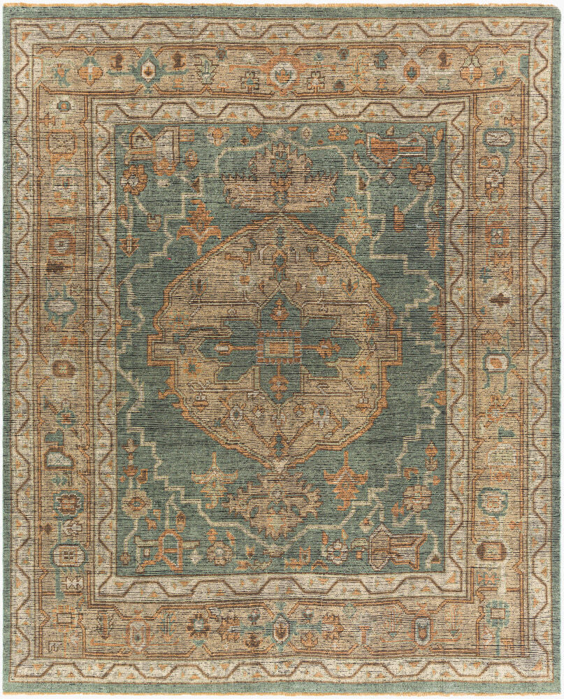 Reign Handmade Rug Dark Green
