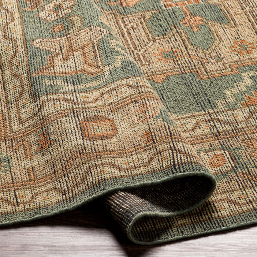 Reign Handmade Rug Dark Green