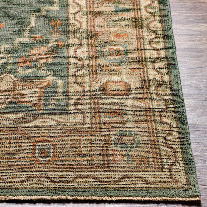 Reign Handmade Rug Dark Green