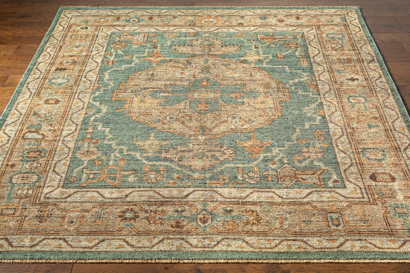 Reign Handmade Rug Dark Green