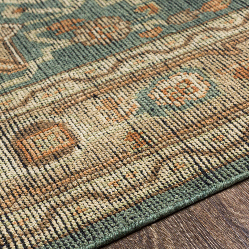 Reign Handmade Rug Dark Green
