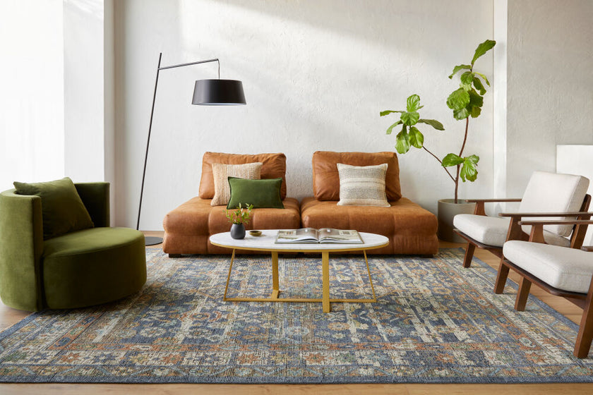 Reign Handmade Rug Navy