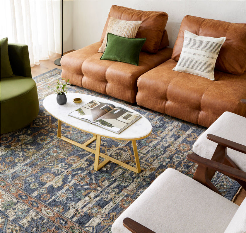 Reign Handmade Rug Navy