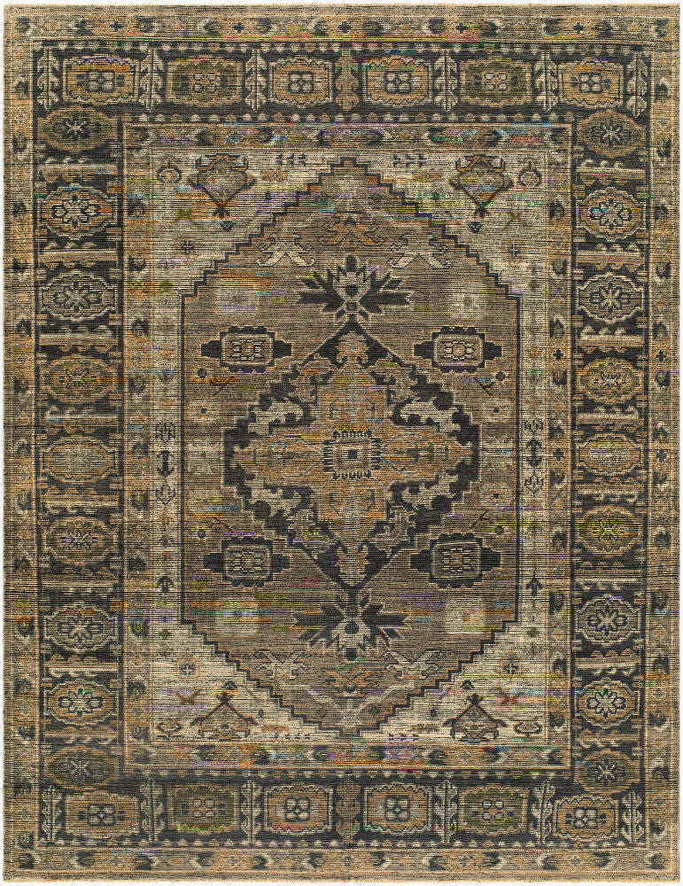 Reign Handmade Rug Olive Brown