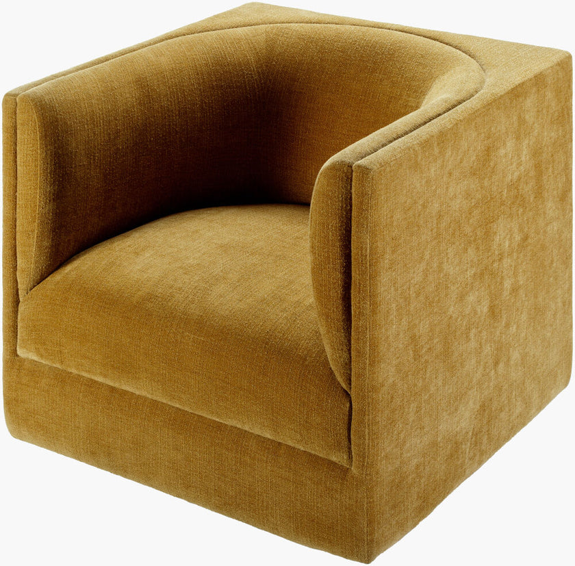 Vivienne Swivel Chair in Mustard