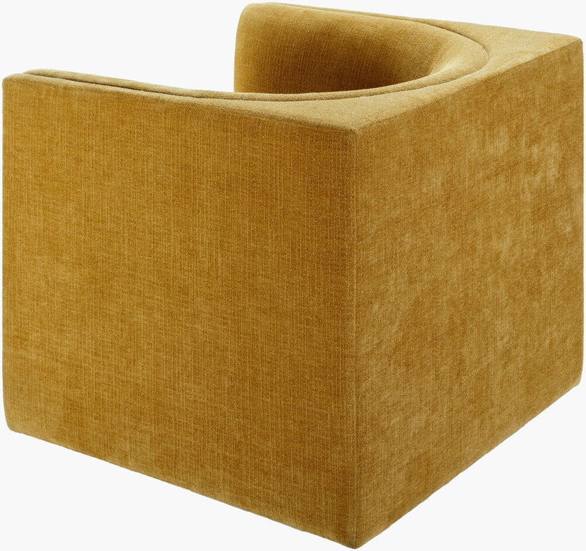 Vivienne Swivel Chair in Mustard